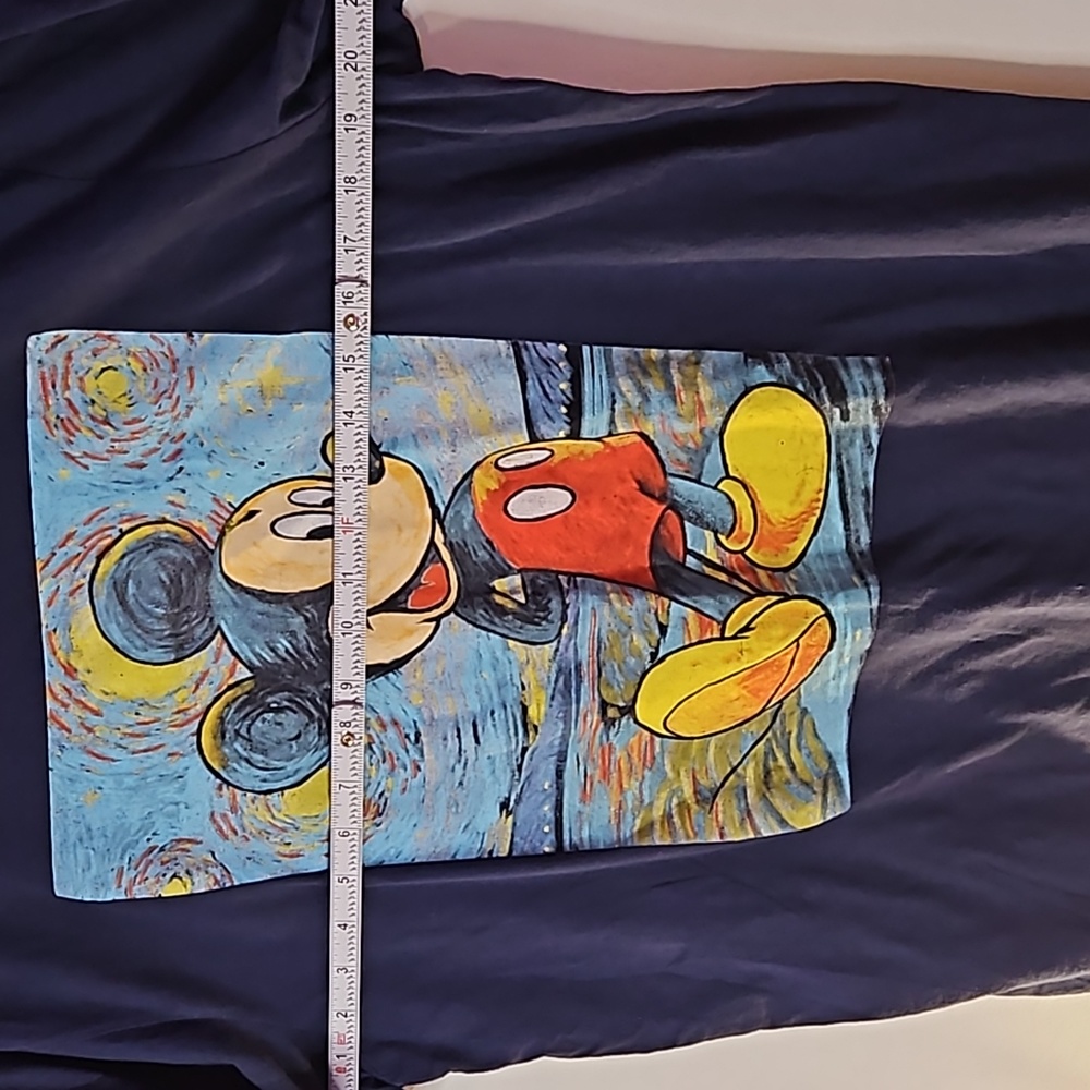 Disney Mickey Mouse Van Gogh Starry Night Graphic T-Shirt Size X-Large - Picture 7 of 9